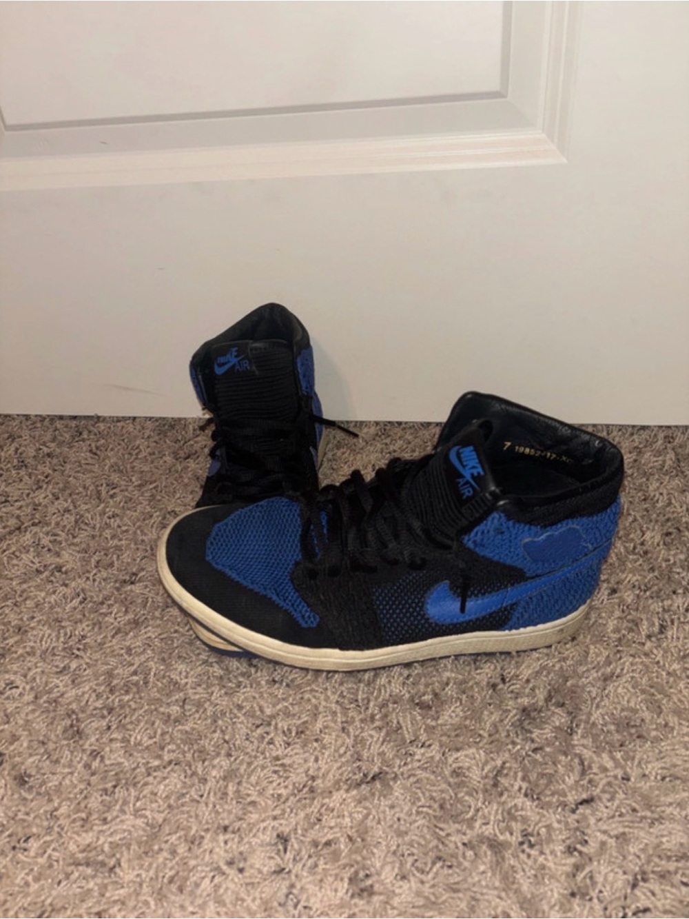 Jordan High-Top Sneakers in Blue and Black